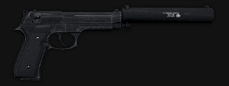 M9 - Silenced semi-automatic pistol Caliber: 9x19 mm