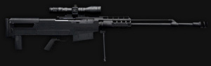 AS50 - Anti-material sniper rifle Caliber: 12.7x99mm NATO